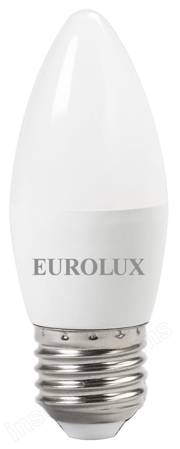 Лампа светодиодная EUROLUX LL-E-C37-6W-230-2,7K-E27 - фото 1
