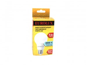 Лампа LED 9Вт E27  белый свет Eurolux A60 - фото 2